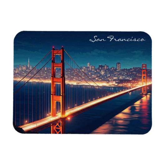 San Francisco Golden Gate Bridge Postkarte Magnet (Horizontal)