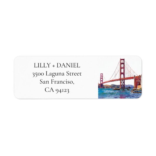San Francisco Golden Gate Bridge Return Address (Vorne)