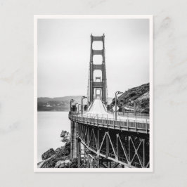 San Francisco Golden Gate Bridge Schwarzweiß Postkarte