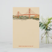 San Francisco Golden Gate Bridge Stationery Briefpapier (Stehend Vorderseite)