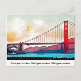 San Francisco Golden Gate Bridge. USA, Amerika Postkarte
