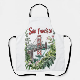 San Francisco Golden Gate Bridge Wasserfarbendesig Schürze