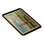 San Francisco Golden Gate Brücke Vintage Reise Magnet (Rechte Seite)