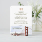San Francisco Golden Gate Insert INFO Details Einladung (Stehend Vorderseite)