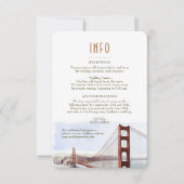 San Francisco Golden Gate Insert INFO Details Einladung (Vorderseite)