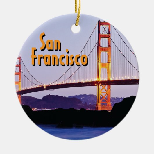 San Francisco Golden Gate Keramik Ornament (Vorne)
