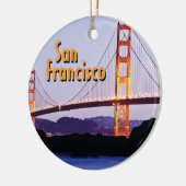San Francisco Golden Gate Keramik Ornament (Links)