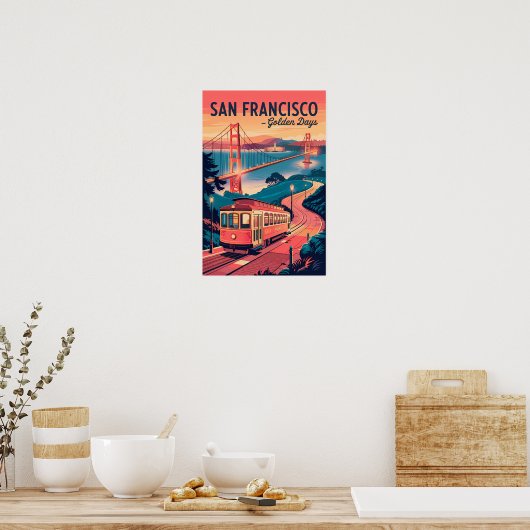 San Francisco Golden Gate Poster (Küche)