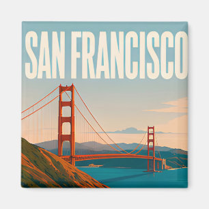 ❤️ San Francisco Golden Gate Reise-Stil ❤️ Magnet