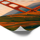 ❤️ San Francisco Golden Gate Reise-Stil ❤️ Poster (Ecke)