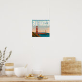 ❤️ San Francisco Golden Gate Reise-Stil ❤️ Poster (Küche)