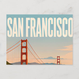 ❤️ San Francisco Golden Gate Reise-Stil ❤️ Postkarte