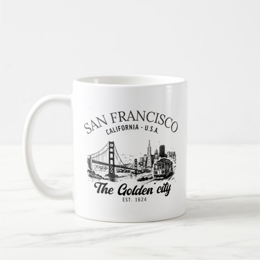 San Francisco Golden Gate Skyline Kaffeetasse (Links)
