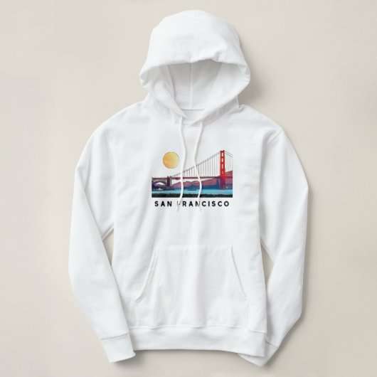 San Francisco Golden Gate Souvenir Gift Hoodie (Design vorne)