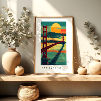 San Francisco Golden Gate Sunset Poster