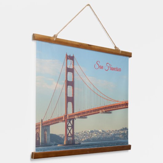 San Francisco Golden Gate Wandteppich Mit Holzrahmen (Gewinkelt)