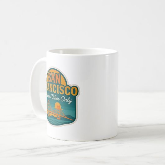 San Francisco Golden Vibes Only Kaffeetasse (Vorderseite Links)