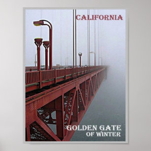 San Francisco - Goldenes Tor des Winters - USA - Poster