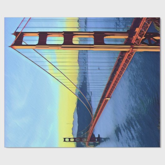 San Francisco - GOLDENGATE - Brücke Geschenkpapier (Flach)