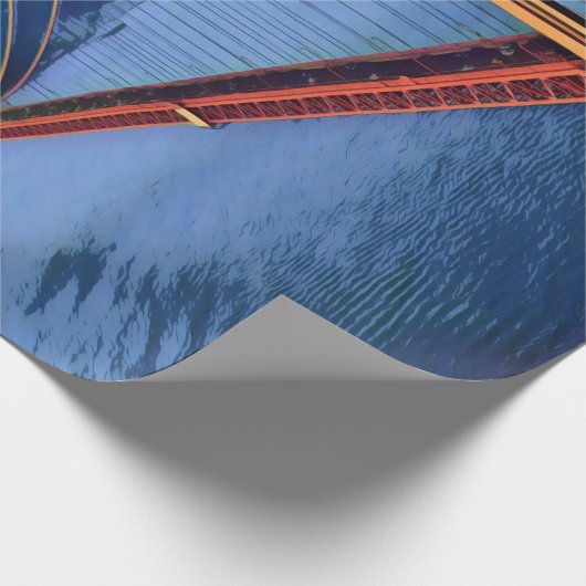 San Francisco - GOLDENGATE - Brücke Geschenkpapier (Ecke)