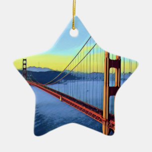 San Francisco - GOLDENGATE - Brücke Keramik Ornament