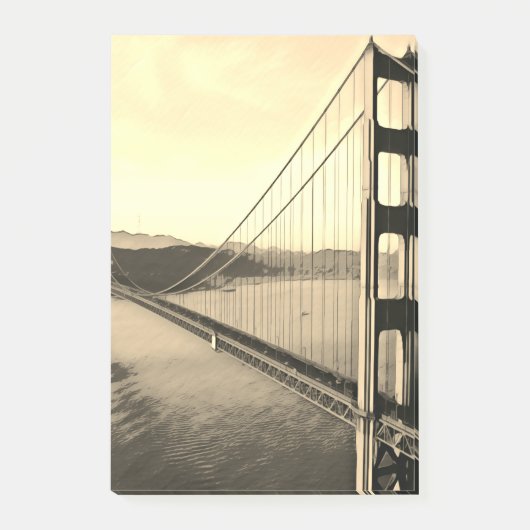 San Francisco - GOLDENGATE - Brücke Post-it Klebezettel (Vorderseite)
