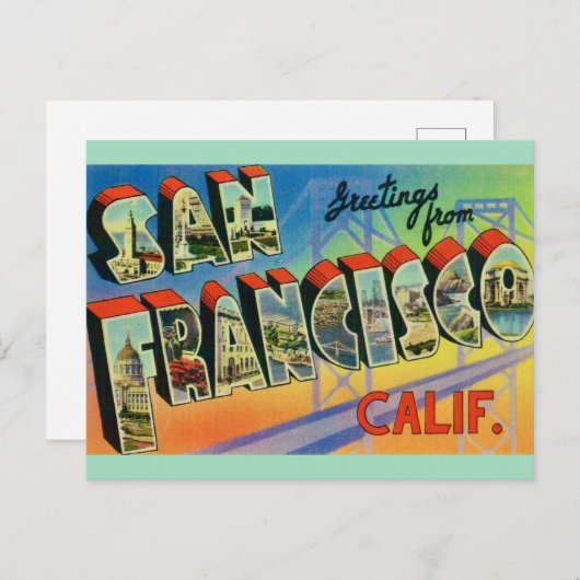 San Francisco Grußkarte Postkarte (Vorne/Hinten)