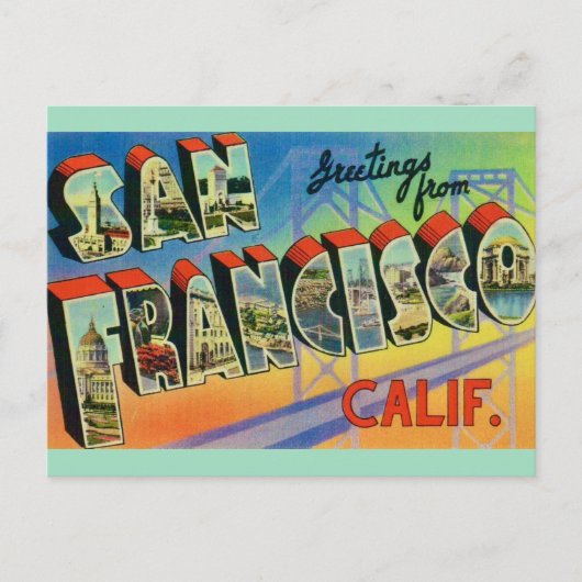 San Francisco Grußkarte Postkarte (Vorderseite)