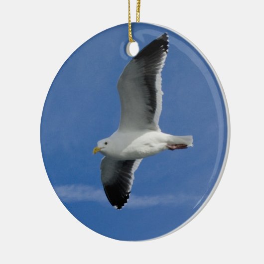 San Francisco Gull Keramik Ornament (Links)