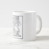 San Francisco Halbinsel Karte Jumbo-Tasse (Vorderseite Rechts)