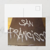 San Francisco handgemaltes Schild Postkarte (Vorne/Hinten)