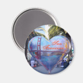 San Francisco Heart Magnet (Vorderseite/Rückseite)
