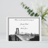 San Francisco Hochzeit in Urlaubsort Save the Date (Stehend Vorderseite)