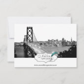 San Francisco Hochzeit in Urlaubsort Save the Date (Rückseite)