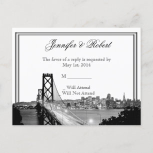 San Francisco Hochzeit in Urlaubsort UAWG Postcard Einladungspostkarte