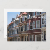 San Francisco Houses Postkarte (Vorne/Hinten)