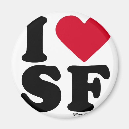 SAN FRANCISCO - "I LIEBE SF" "I LIEBE SAN FRANCISC MAGNET (Vorne)