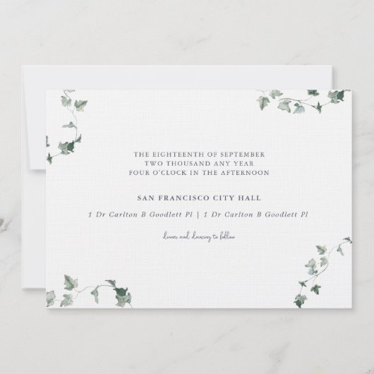 San Francisco Illustriert Wedding Einladung (Rückseite)