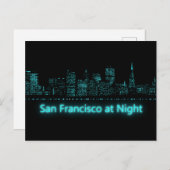 San Francisco in der Nacht Postkarte (Vorne/Hinten)