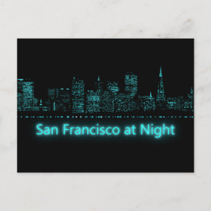 San Francisco in der Nacht Postkarte