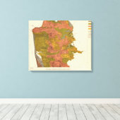 San Francisco Intensität des Erdbebens Leinwanddruck (Insitu (Holzboden))
