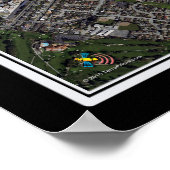 San Francisco Intl Airport Satellite Map Poster (Ecke)