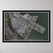 San Francisco Intl Airport Satellite Map Poster (Vorne)