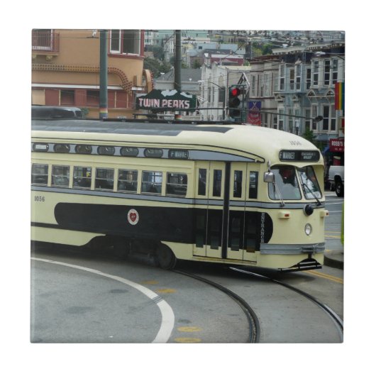 San Francisco Kabelstraßenbahn Fliese (Vorderseite)