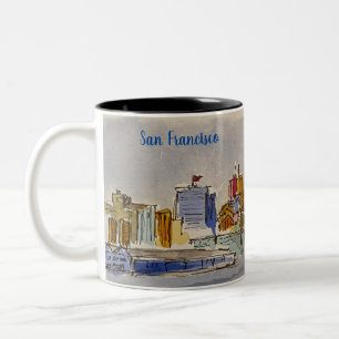 San Francisco Kaffee-Tasse Zweifarbige Tasse