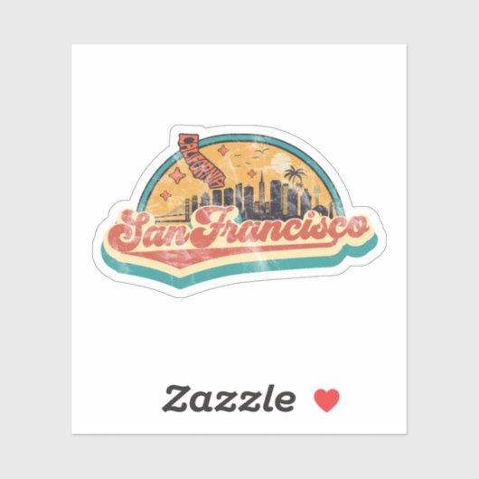 San Francisco, Kalifornien Aufkleber (Blatt)