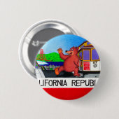 San Francisco Kalifornien Bärn-Flagge 2 Button (Vorne & Hinten)