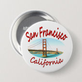 San Francisco Kalifornien Button (Vorne & Hinten)