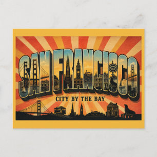 San Francisco Kalifornien City by the Bay Vintage Postkarte