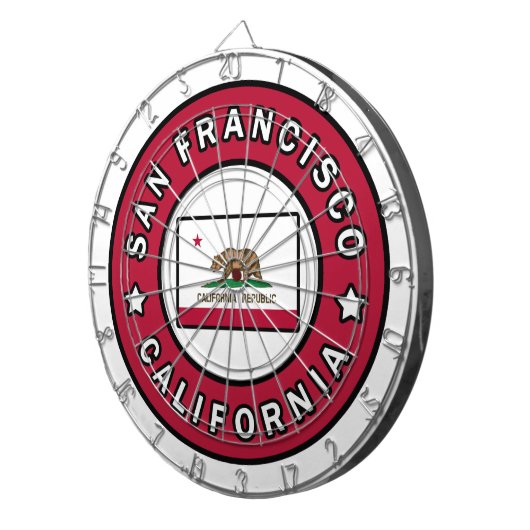 San Francisco Kalifornien Dartscheibe (Vorderseite rechts)